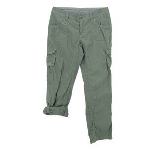 KUHL Kontra Cargo Pants Sage Green Roll Up Outdoor Hiking Women's 8 Reg